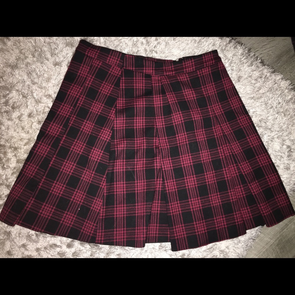 Plaid school girl skirt